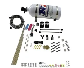 Nitrous Express 200-600HP 8 CylinderDry Direct Port 2 Solenoids Nitrous Kit with 10lb Bottle
