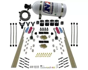 Nitrous Express 200-600HP 8 Cylinder Dry Direct Port Dual Stage 4 Solenoids Nitrous Kit with 10lbs Bottle