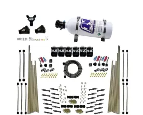 Nitrous Express 200-600HP 8 Cylinder Dry Direct Port Three Stage 6 Solenoids Nitrous Kit with 5lbs Bottle