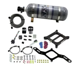 Nitrous Express 4500 RNC Conventional Nitrous Plate Kit with .375in Solenoid with 12lbs Bottle