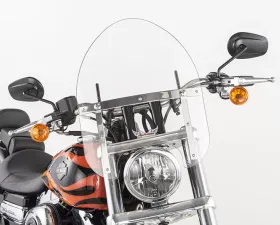 Slipstreamer Clear with Black Hardware Tombstone Mini Police Windshield
