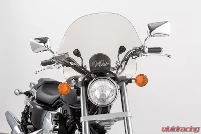 Slipstreamer 1.25" Smoke with Chrome Hardware Viper Windshield - SS-10CHR-T-1.25