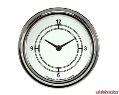 Classic Instruments Classic White 2 5/8" Flat Lens Clock - CW92SLF