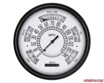 Classic Instruments White All-in-One Series Ford Bronco 1966-1977 - FB66W