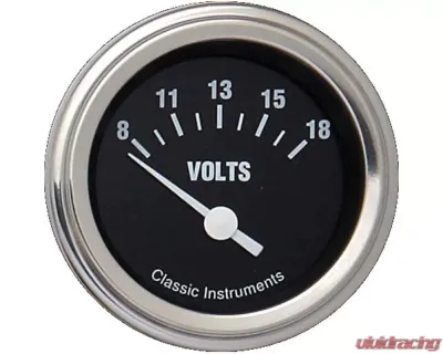 Classic Instruments Hot Rod 2" Curved Lens Volt Gauge - HR30SLC
