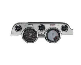 Classic Instruments AutoCross Gray Series Gauge Kit w/ Aluminum Bezel Ford Mustang 1967-1968