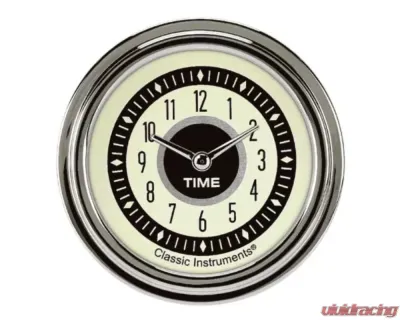 Classic Instruments Nostalgia VT 2 5/8" Curved Lens Clock - NT92SLC