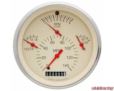 Classic Instruments Tetra Tan Center Cluster - TE40TSLF