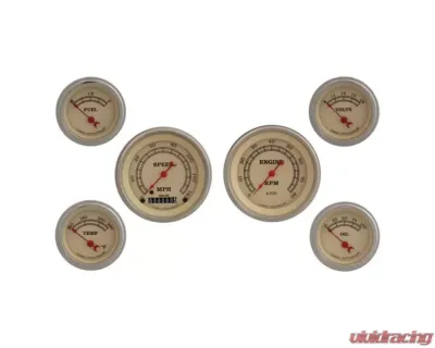 Classic Instruments Vintage Series Custom 6-Gauge Set VT01SLF - VT01SLF