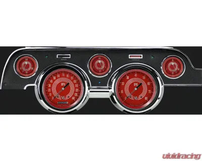 Classic Instruments V8 Red Steelie Series Ford Mustang 1967-1968 - MU67V8RS