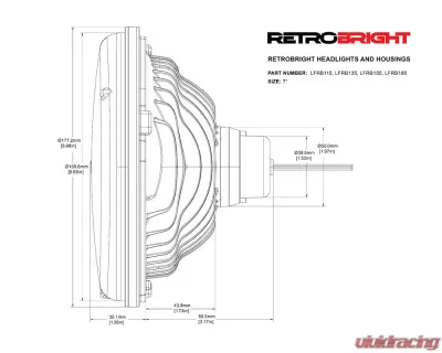 Retrobright Clear Lens 7.0 Round - LFRB180