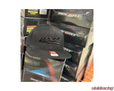 Edge Black Snap Back Flat Bill - 99203E