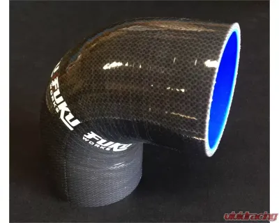 Fuku Works 2.5" 90 Degrees Elbow Silicone Hose Black - FUE2.5-BLK