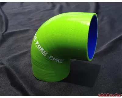 Fuku Works 2.5" 90 Degrees Elbow Silicone Hose Green - FUE2.5-GRN