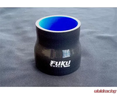 Fuku Works 3.0" to 2.5" Straight Reducer Hose Black - FUSR3.0-2.5-BLK
