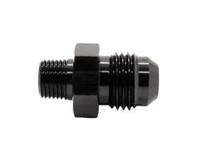 Texas Speed & Performance Black Straight NPT 3/8 to 10AN Flare Fitting, 6061 Aluminum