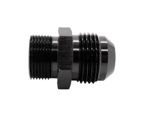 Texas Speed & Performance Black Straight NPT 3/4 to 12AN Flare Fitting, 6061 Aluminum