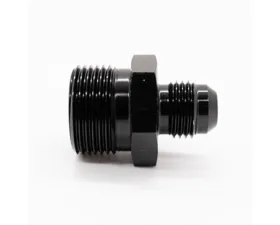 Texas Speed & Performance Black Straight NPT 3/8 to 3AN Flare Fitting, 6061 Aluminum