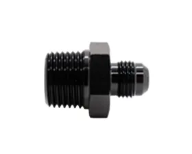 Texas Speed & Performance Black Straight NPT 3/8 to 4AN Flare Fitting, 6061 Aluminum