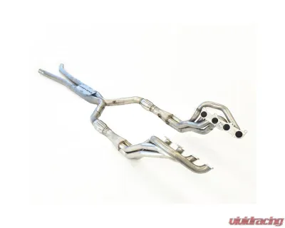 Texas Speed & Performance 304 Stainless Steel Long Tube Headers & 3" Catted X-Pipe Ford Mustang 5.0L 2015-2021 - TSP-50178HXPKG-CAT