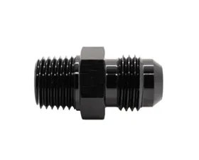 Texas Speed & Performance Black Straight NPT 3/8 to 8AN Flare Fitting, 6061 Aluminum