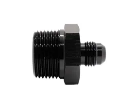 Texas Speed & Performance Black Straight NPT 3/4 to 8AN Flare Fitting, Aluminum Adapter