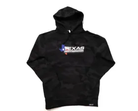Texas Speed & Performance Black | Grey Camo Hoodie with Color Center Logo