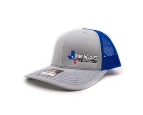 Texas Speed & Performance Grey with Blue Mesh Trucker Cap