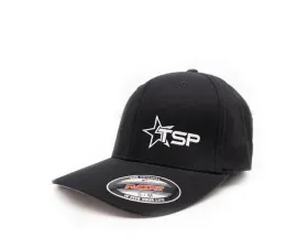 Texas Speed & Performance Black Offset TSP Logo Flexfit Hat