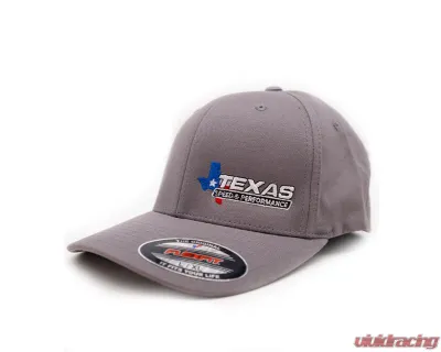 Texas Speed & Performance Colored Logo Gray Flexfit Hat - TSP-FLEXFITHAT-GRY-ColorLogo