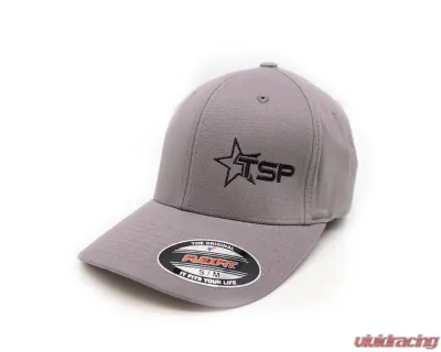 Texas Speed & Performance Gray Offset TSP Logo Flexfit Hat - TSP-FLEXFITHAT-GRY