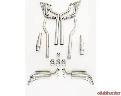 Texas Speed & Performance 304 Stainless Steel 2.00" Long Tube Headers Catted X-Pipe with O2 Extensions Chevrolet Camaro SS 2010-2015 - TSP-G5304C-200-CAT