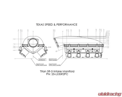 Texas Speed & Performance Titan SR-3 Short Runner 102mm Cast LS3 Intake Manifold Chevrolet | Pontiac | Universal Retrofit 1997-2018 - TSP-LS3SR2PC
