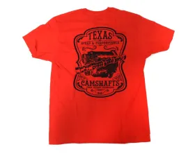 Texas Speed & Performance Red with Black Lettering Camshaft T-Shirt