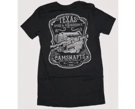 Texas Speed & Performance Distressed Grey with White Lettering Camshaft T-Shirt