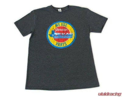 Texas Speed & Performance Grey with Color Logo "Genuine TSP Parts" Soft Style T-Shirt - TSP-Shirt-GenPar-Grey