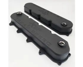Texas Speed & Performance Black Powder Coating Billet Baffled Gen 5 LT Valve Covers Pair Cadillac | Chevrolet | GMC 1997-2022