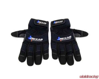 Texas Speed & Performance Mechanic's Work Gloves - Reinforced Palm, Touch Screen Compatible, Adjustable Fit - TSP-WorkGloves