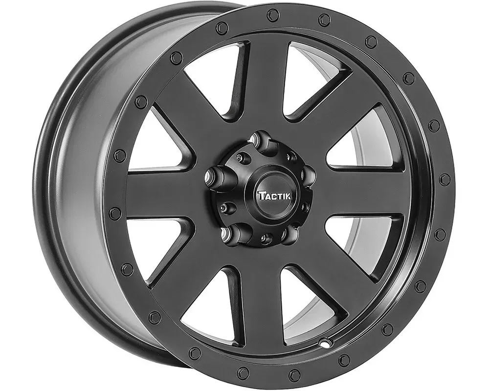 Tactik T-741 Wheel In Matte Black 17.8.5 5x127 | 5x5 6.35mm Black 07-18 Jeep Wrangler JK | 18-22 Jeep Wrangler JL | 20-22 Gladiator JT - 92615 3000