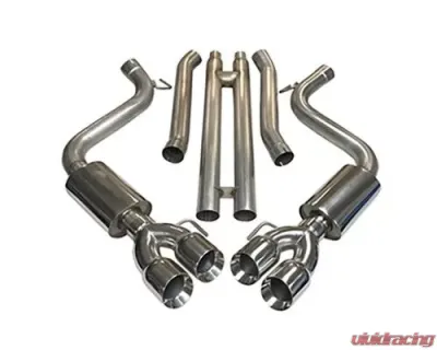 MRT Interceptor Quad Tip Catback w/ MaxFlow H-Pipe Ford Mustang GT 2018+ - 93U917
