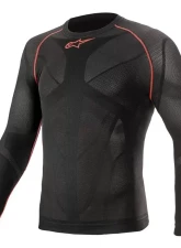 Alpinestars Black | Red Ride Tech V2 Summer Top Long Sleeve - Medium/Large Size                                     - 4752521-13-M/L - Image 2