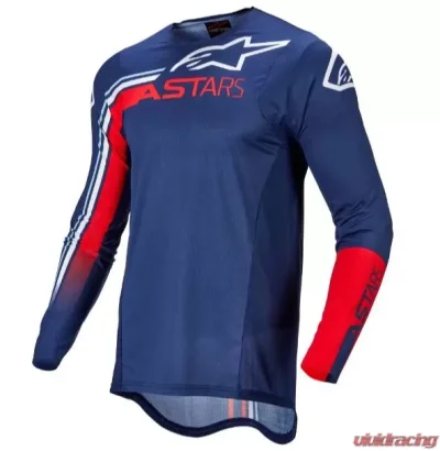 Alpinestars Motocross Superstretch Blaze Jersey Dark Blue | Bright Red | White L CLEARANCE - 3760422-7322-L