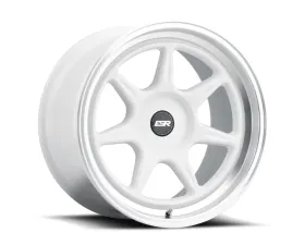 ESR Wheels CR7 Wheel 18x10.5 5x114.3 30mm Gloss White | Machined Lip
