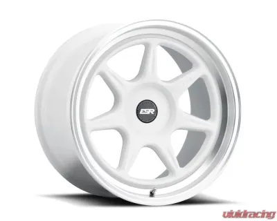 ESR Wheels CR7 Wheel 18x10.5 5x114.3 30mm Gloss White | Machined Lip - 80551430_CR7WHT-ML