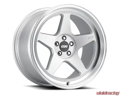ESR Wheels CR5 Wheel 18x8.5 5x110 30mm Hyper Silver | Machined Lip - 88511130_CR5HS-ML_5X110