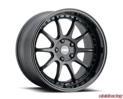 ESR Wheels CS12 Wheel 18x9.5 5x114.3 22mm Matte Black | Gloss Black - 89511122_CS12MBLK-BL_5X114