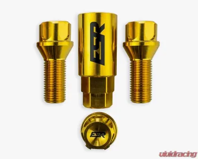 ESR Wheels 38mm Bolts 12x1.5 Gold Chrome - BOLTS_38MM-GOLD