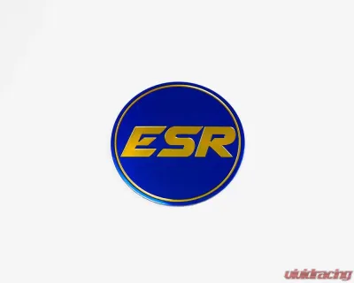ESR Wheels SR Version 1 Cap Blue | Gold - CAPSV1-BLU-GLD