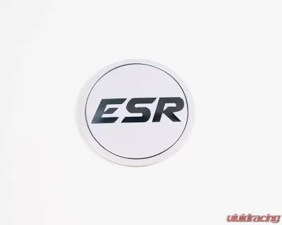 ESR Wheels SR Version 1 Cap Black | White - CAPSV1-WHT-BLK