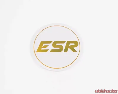 ESR Wheels SR Version 1 Cap White | Gold - CAPSV1-WHT-GLD